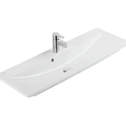 Sanindusa Vasque murale ou à encastrer céramique traditionnelle Look 63x36 blanc* Vasque À Encastrer