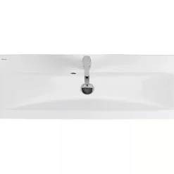 Sanindusa Vasque murale ou à encastrer céramique traditionnelle Look 63x36 blanc* Vasque À Encastrer