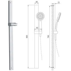 Bernstein Vasque murale 30x30x30cm avec espace de rangement - blanc mat - TWG31* Lavabo