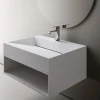 Bernstein Vasque murale 60x46x28cm en fonte minérale avec espace de rangement - blanc mat - TWG71* Lavabo