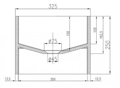 Bernstein Vasque murale 32,5x32,5x25cm en fonte minérale avec espace de rangement - PB2035* Lavabo
