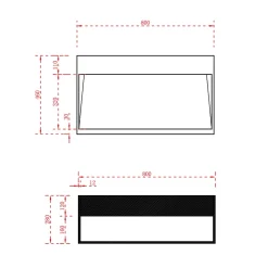 Bernstein Vasque murale 80x46x28cm en fonte minérale avec espace de rangement - blanc mat - TWG71* Lavabo