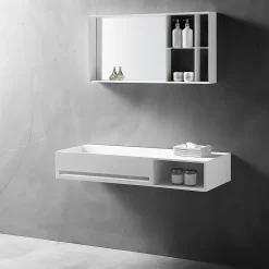 Bernstein Vasque murale 100x46x20cm en fonte minérale avec espace de rangement - TWG62