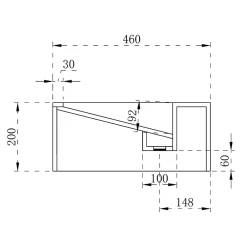 Bernstein Vasque murale 100x46x20cm en fonte minérale avec espace de rangement - TWG62