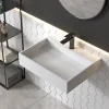 Bernstein Vasque murale 60x46x13cm en fonte minérale - PB2080 - blanc mat