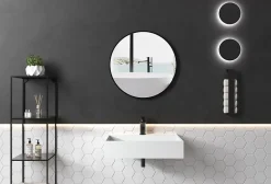 Bernstein Vasque murale 60x46x13cm en fonte minérale - PB2080 - blanc mat