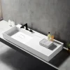 Bernstein Vasque murale 120x50x12cm ou à poser avec espace de rangement - fonte minérale - TWG222* Lavabo