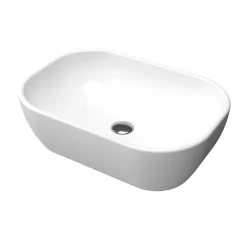 Galedo Vasque rectangulaire à poser en céramique blanche, l.46 x H.13,5 x P.33 cm, Bowl