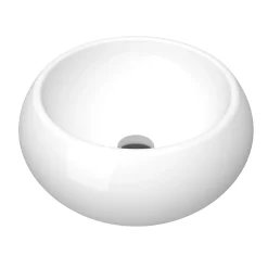 Galedo Vasque ronde à poser en céramique blanche, diamètre 40 x H.15 cm, Bowl