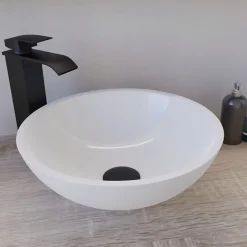 Cuisibane Vasque ronde à poser TREND - Blanc brillant* Plan Vasque Lave-Mains