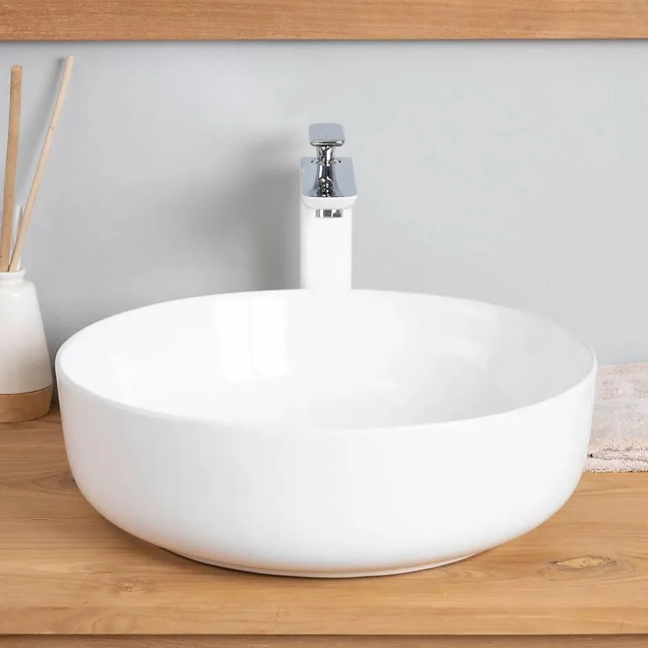 Wanda Collection Vasque ronde en céramique Ipso 45cm