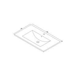 Bain-Bain Vasque résine 80Cm NOLAN -