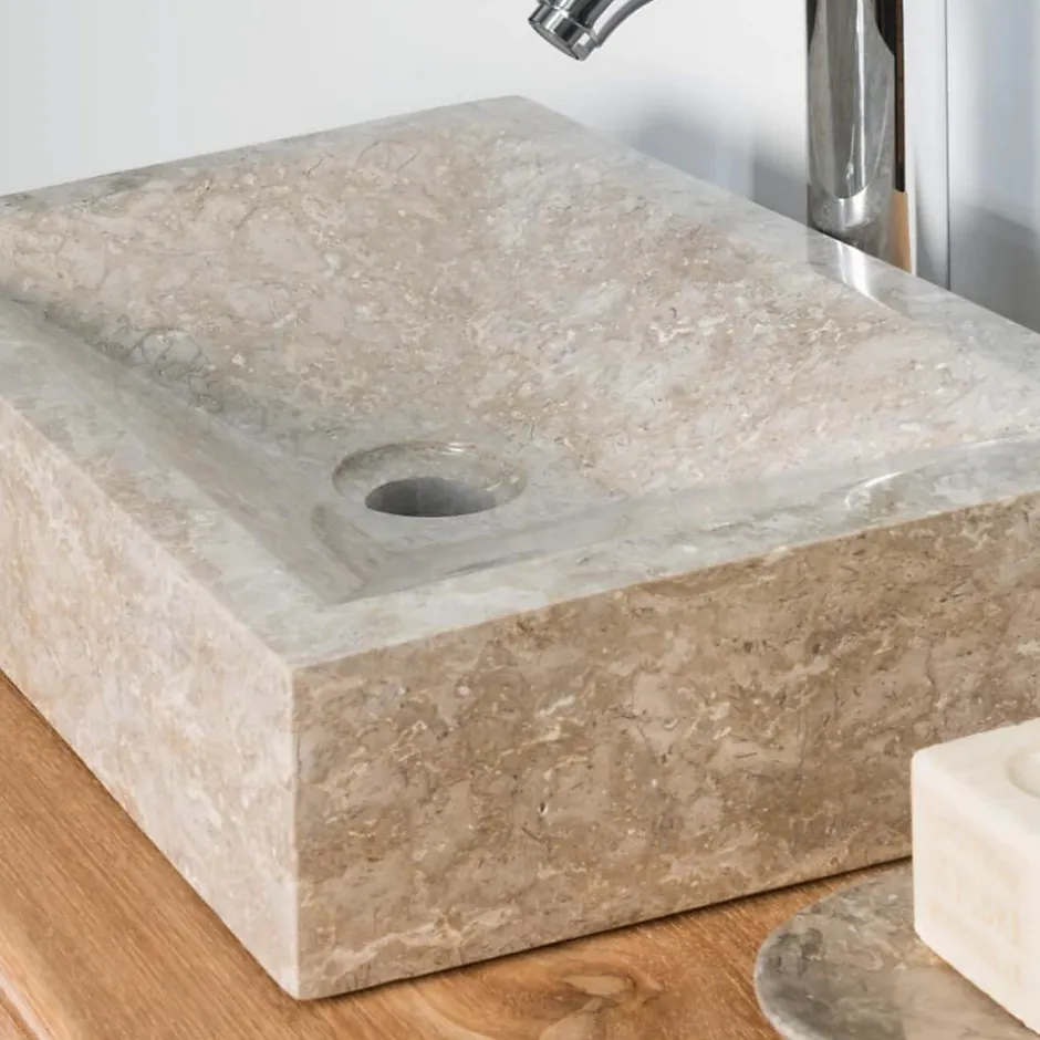 Wanda Collection Vasque salle de bain à poser Alexandrie rectangle 30cm x 40cm gris* Vasque À Poser