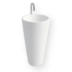 Ambra Vasque salle de bain colonne sur pied,en Solid surface 50 cm - Kezia* Lavabo