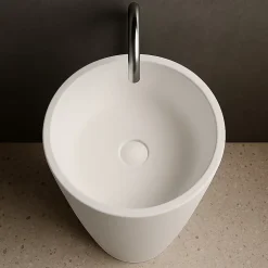 Ambra Vasque salle de bain colonne sur pied,en Solid surface 50 cm - Kezia* Lavabo