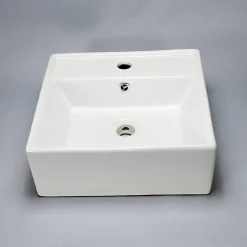 Rue Du Bain Vasque Semi Encastrable Carrée céramique - 41x41 cm - Pure* Vasque À Encastrer