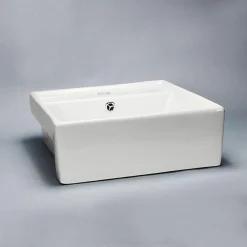 Rue Du Bain Vasque Semi Encastrable Carrée céramique - 41x41 cm - Pure* Vasque À Encastrer