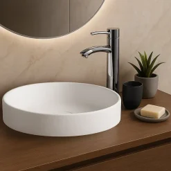 Ambra Vasque semi-encastrée 40 cm en Solid surface - Lucia* Vasque À Encastrer