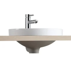 Homesight Vasque semi-encastrée ronde céramique blanc Carla* Vasque À Encastrer