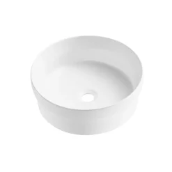 Homesight Vasque semi-encastrée ronde céramique blanc Aito
