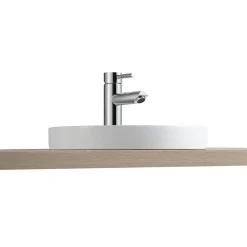 Homesight Vasque semi-encastrée ronde céramique blanc Aito
