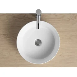 Homesight Vasque semi-encastrée ronde céramique blanc Aito