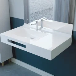 Cuisibane Vasque suspendue EVIDENCE 90 cm déporté à gauche - Blanc