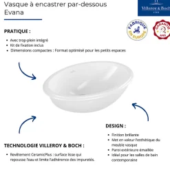 Villeroy & Boch Vasque VILLEROY ET BOCH à encastrer par-dessous Evana