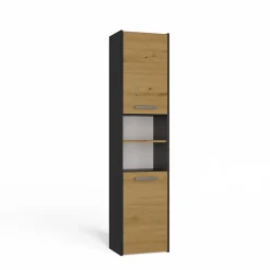 Topeshop VERONA - Armoire de salle de bains - 170x40x30 cm - Meuble colonne de rangement SDB