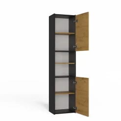 Topeshop VERONA - Armoire de salle de bains - 170x40x30 cm - Meuble colonne de rangement SDB