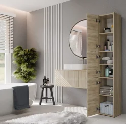 Topeshop VERONA - Colonne de salle de bain 30x30x170 - Meuble salle de bain - Rangement salle de bain - Colonne rangement* Meuble De Salle De Bains Faible Profondeur|Colonne De Salle De Bains