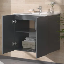 Vicco Meuble sous lavabo Gris* Lave-Mains