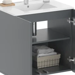 Vicco Meuble sous lavabo Gris* Lave-Mains