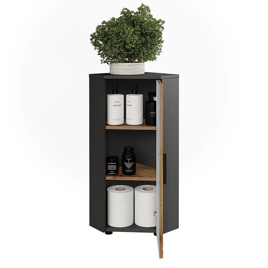 Vicco Armoire dangle Anthracite/Artisan 33x81cm avec 3 étagères