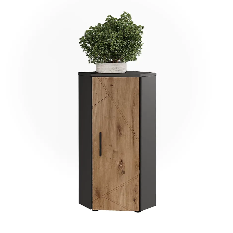 Vicco Armoire dangle Anthracite/Artisan 33x81cm avec 3 étagères