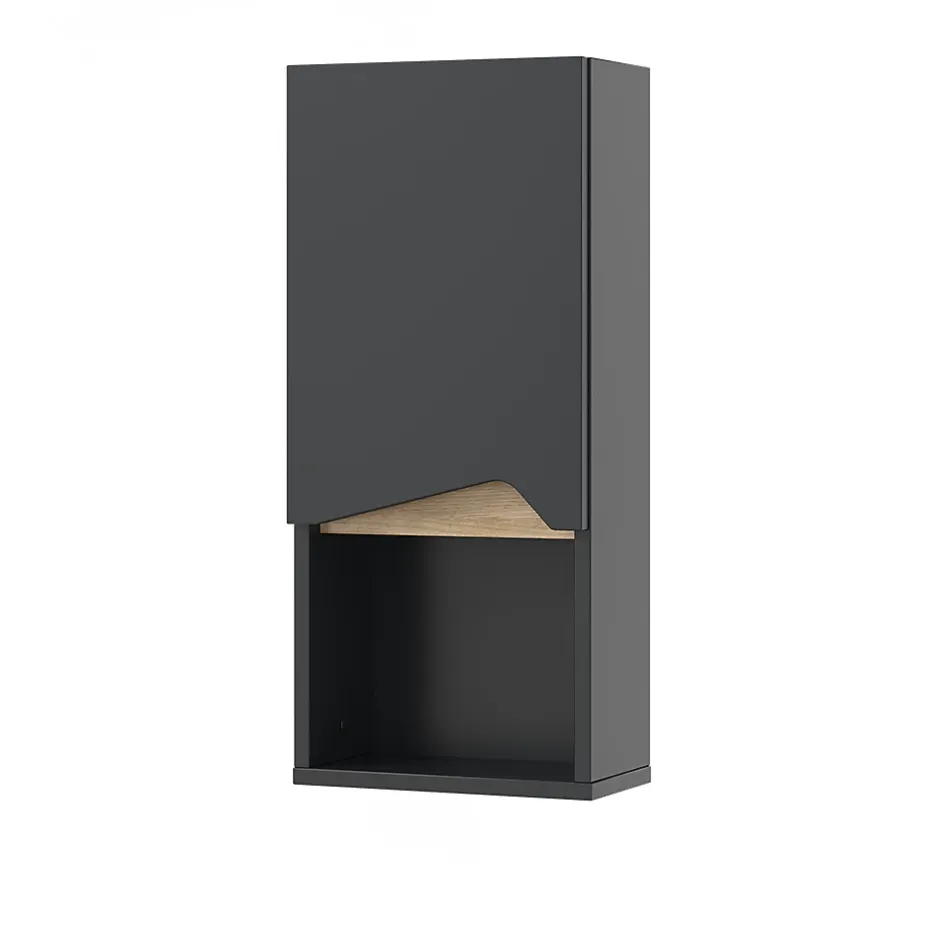 Vicco Armoire de Anthracite 30x67cm avec porte et compartiment ouvert