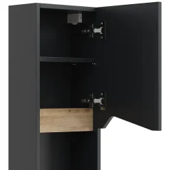 Vicco Armoire de Anthracite 30x67cm avec porte et compartiment ouvert