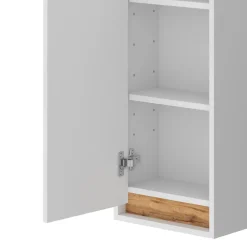 Vicco Armoire de Blanc brillant/Chêne doré 81.6x35cm avec porte* Armoire De Salle De Bains