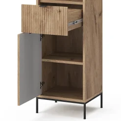 Vicco Armoire de salle de bain Chêne Viking 40x190cm avec porte et tiroir* Colonne De Salle De Bains