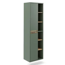 Vicco Armoire de salle de bain Vert/Anthracite 50x170cm avec des étagères ouvertes* Colonne De Salle De Bains