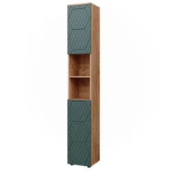 Vicco Armoire de salle de bain Vert/force de lor Chêne 30x192cm