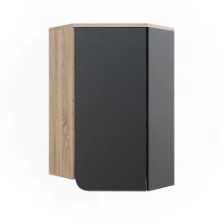 Vicco Armoire de salle de bain Anthracite 50x75cm avec porte et compartiments ouverts* Armoire De Salle De Bains