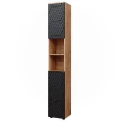 Vicco Armoire de salle de bain Anthracite avec structure en nid dabeille 30x192cm