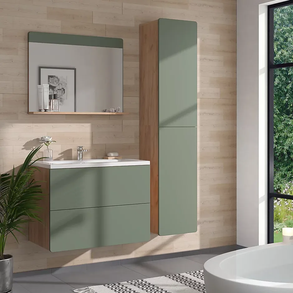 Vicco Armoire de salle de bain Vert/force de lor Chêne 36.6x171.6cm
