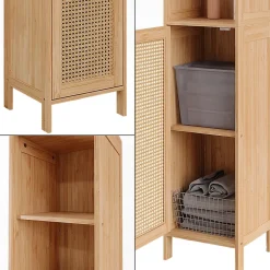Vicco Armoire de salle de bain Bambou 30x170cm* Colonne De Salle De Bains