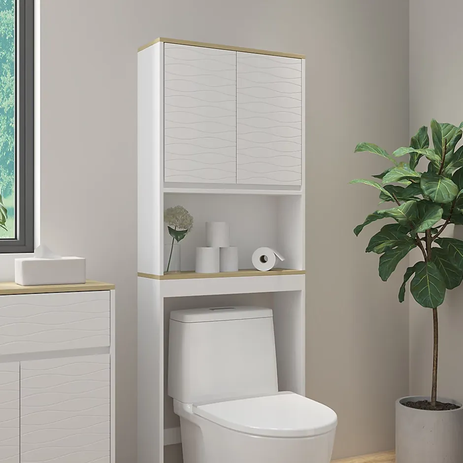 Vicco Armoire de toilette Blanc 60x163cm