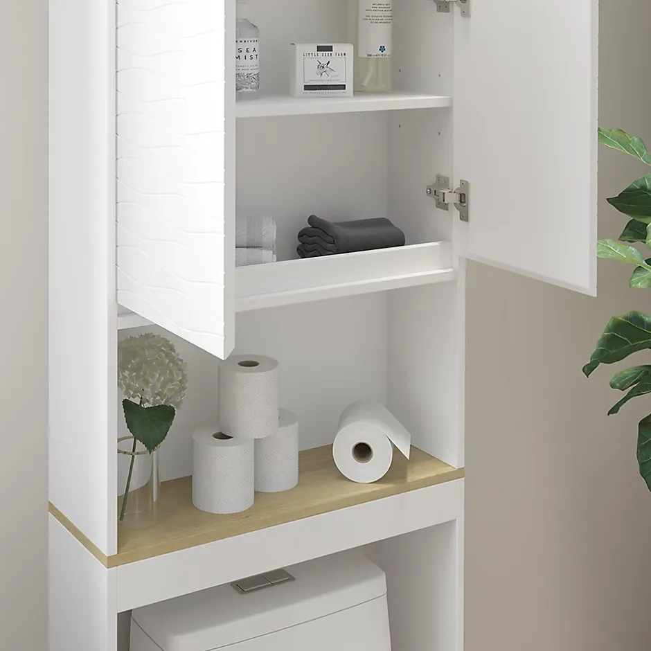 Vicco Armoire de toilette Blanc 60x163cm