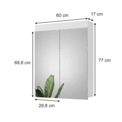 Vicco Armoire de toilette Blanc 60x77cm