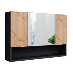 Vicco Armoire de toilette Chêne doré/anthracite 80.1x55cm