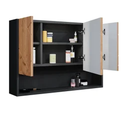 Vicco Armoire de toilette Chêne doré/anthracite 80.1x55cm